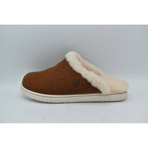 Born Womens Size 10 Zoe Brown Wool Slip On Slippers Shoes - Picture 5 of 12